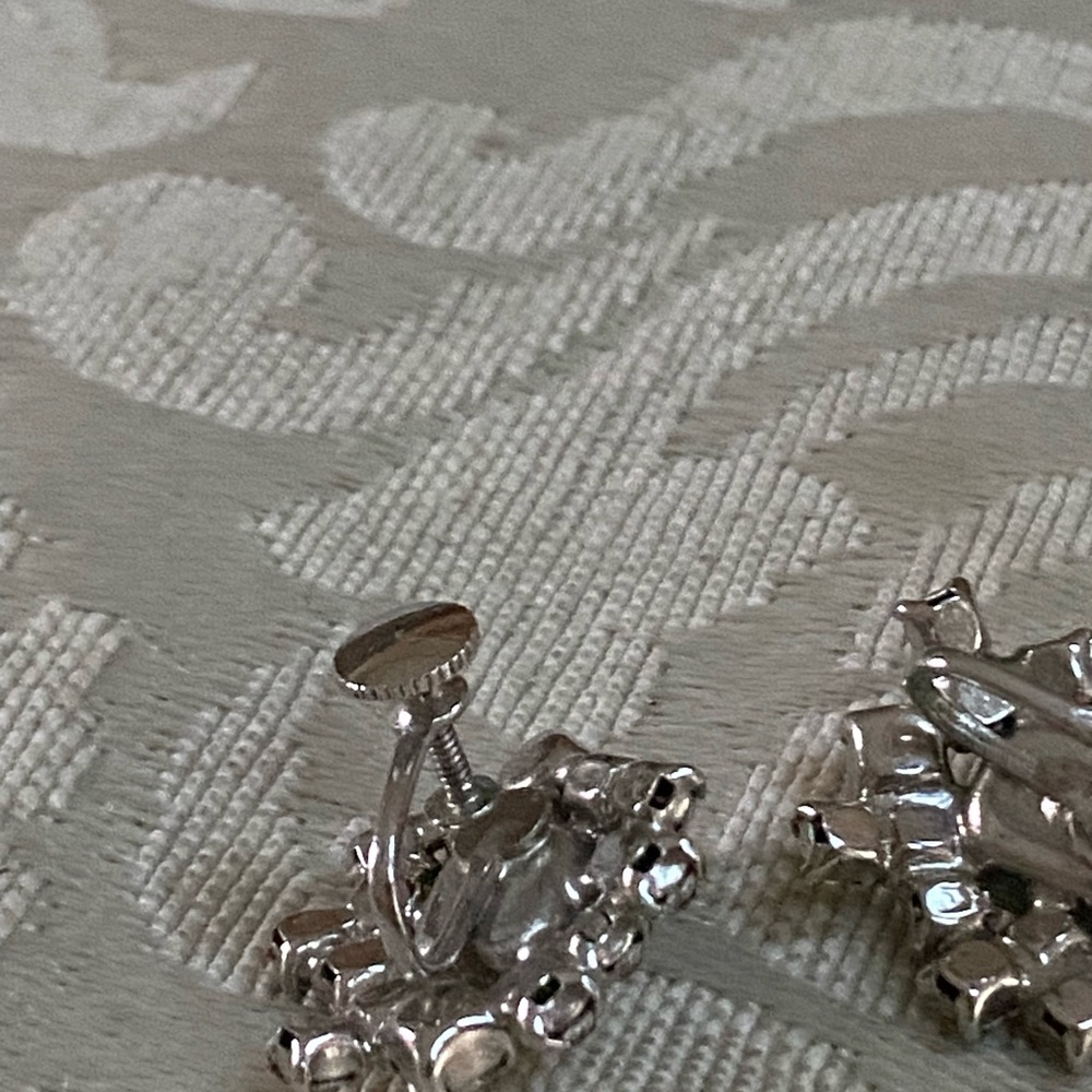 Vintage Rhinestone Earrings - Picture 6 of 8